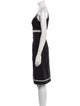Paule Ka Scoop Neck Knee-Length Dress