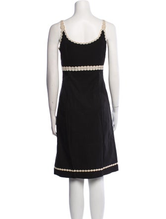 Paule Ka Scoop Neck Knee-Length Dress