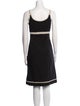 Paule Ka Scoop Neck Knee-Length Dress