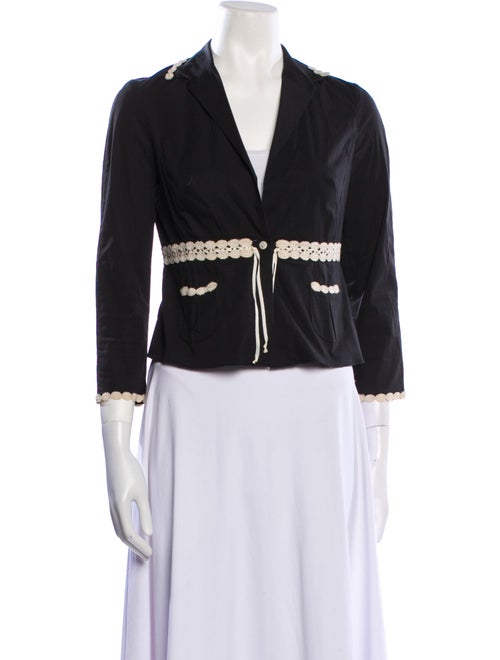 Paule Ka Colorblock Pattern Blazer