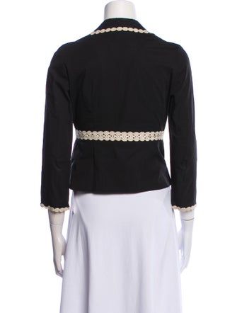 Paule Ka Colorblock Pattern Blazer