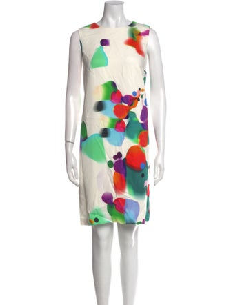 Paule Ka Printed Knee-Length Dress