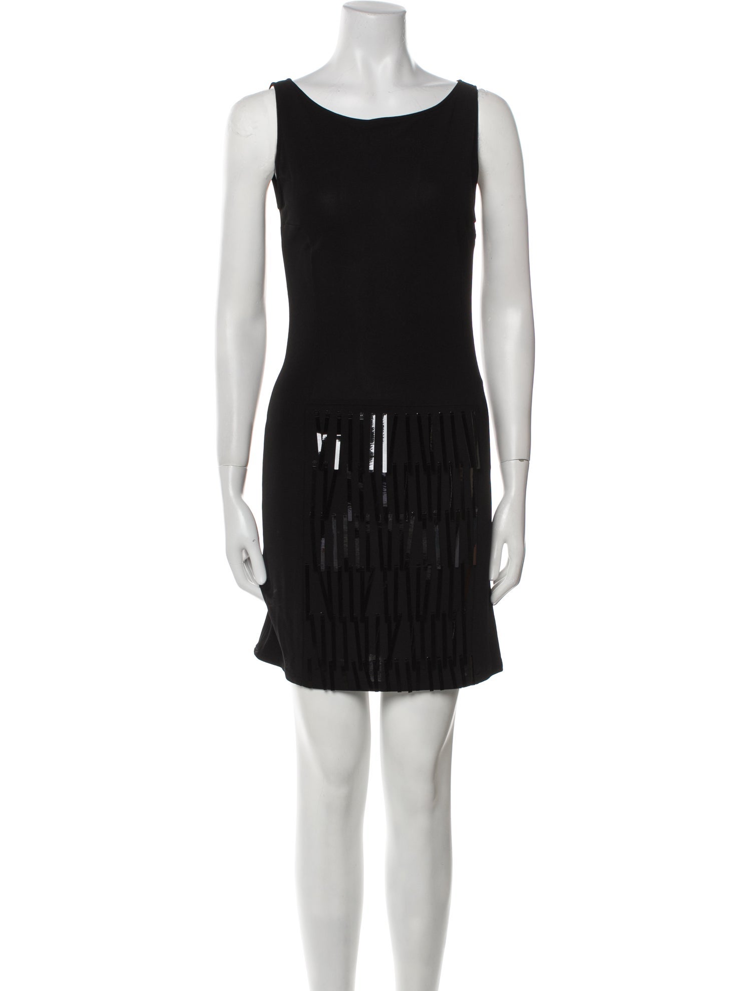 Paule Ka Bateau Neckline Mini Dress
