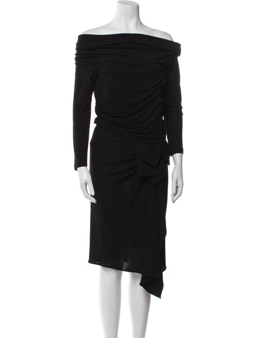 Paule Ka Off-The-Shoulder Midi Length Dress