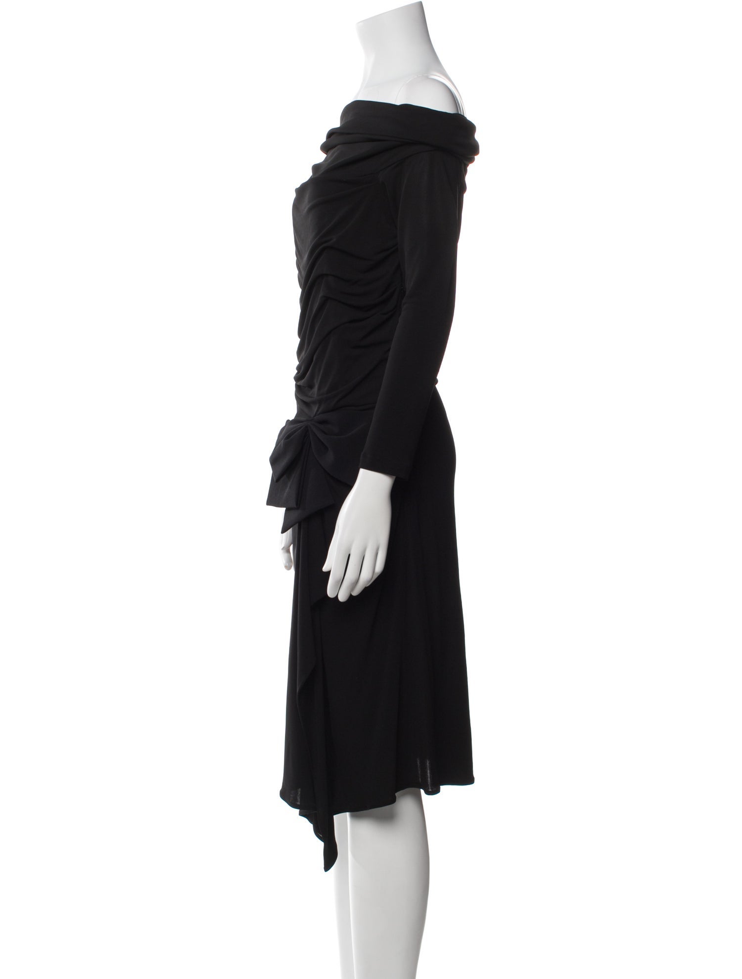 Paule Ka Off-The-Shoulder Midi Length Dress