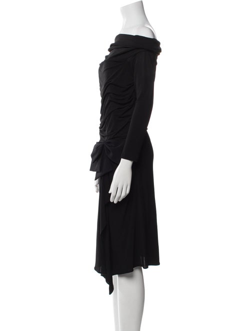 Paule Ka Off-The-Shoulder Midi Length Dress