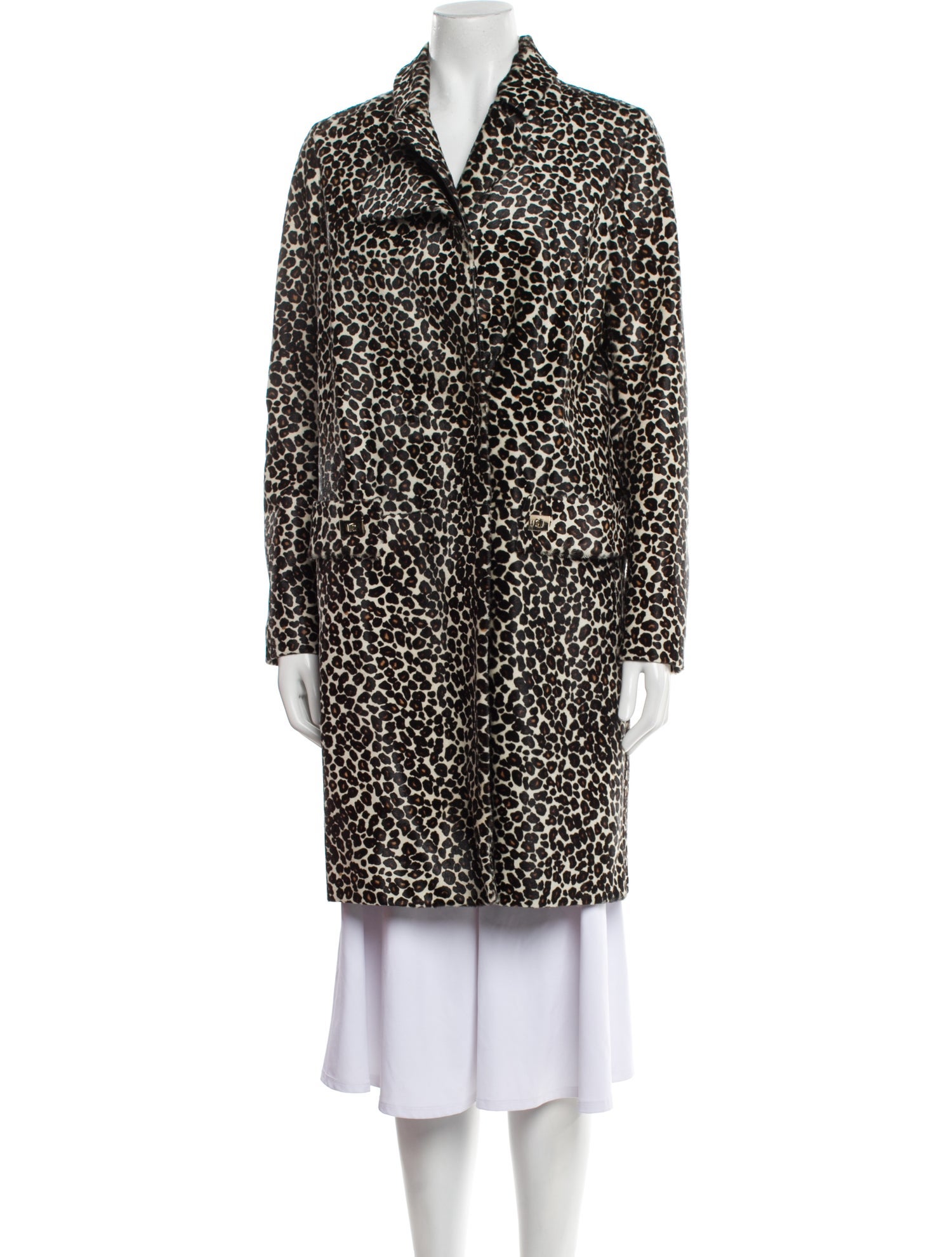 Paule Ka Lambskin Tweed Pattern Coat