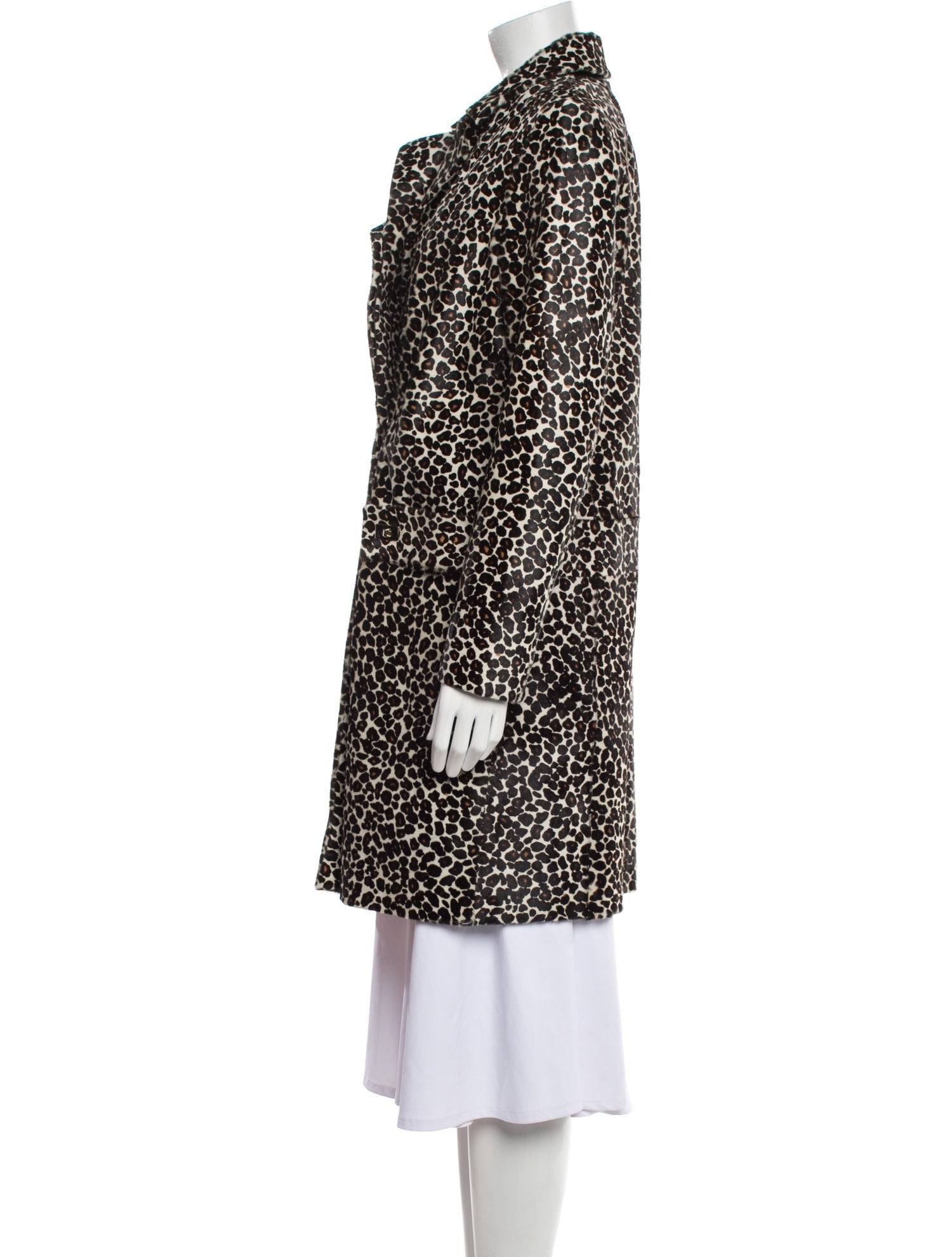 Paule Ka Lambskin Tweed Pattern Coat