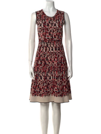 Paule Ka Printed Knee-Length Dress