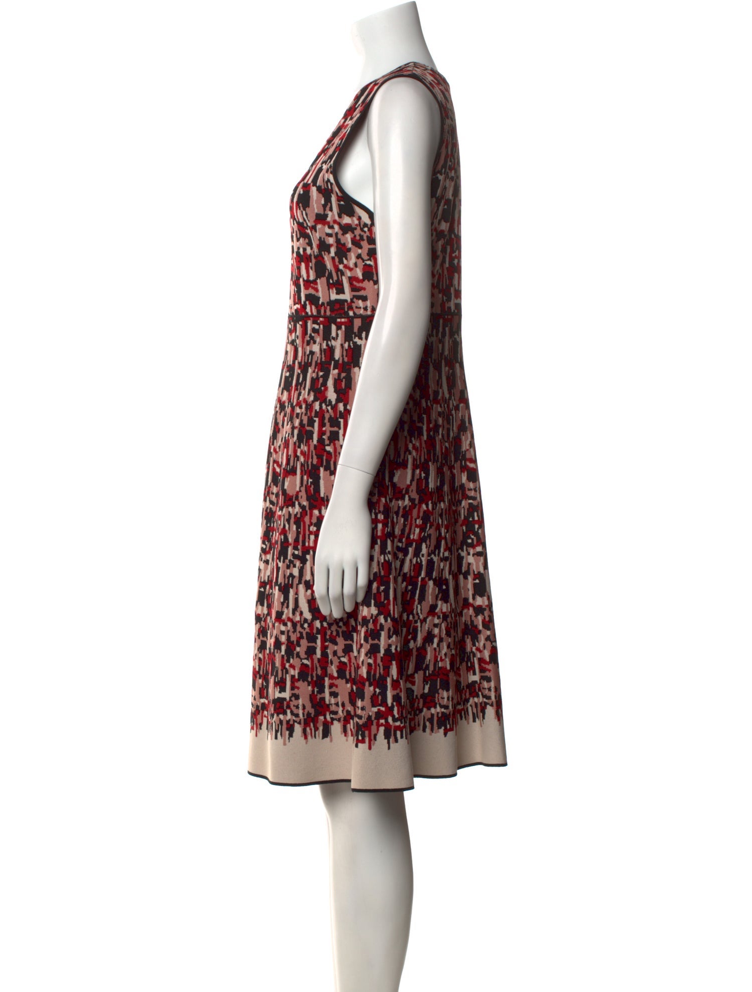 Paule Ka Printed Knee-Length Dress