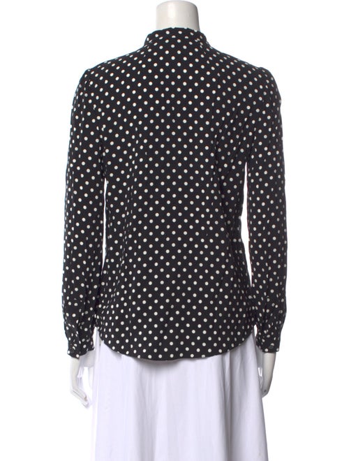 Paule Ka Polka Dot Print Tie Neck Blouse