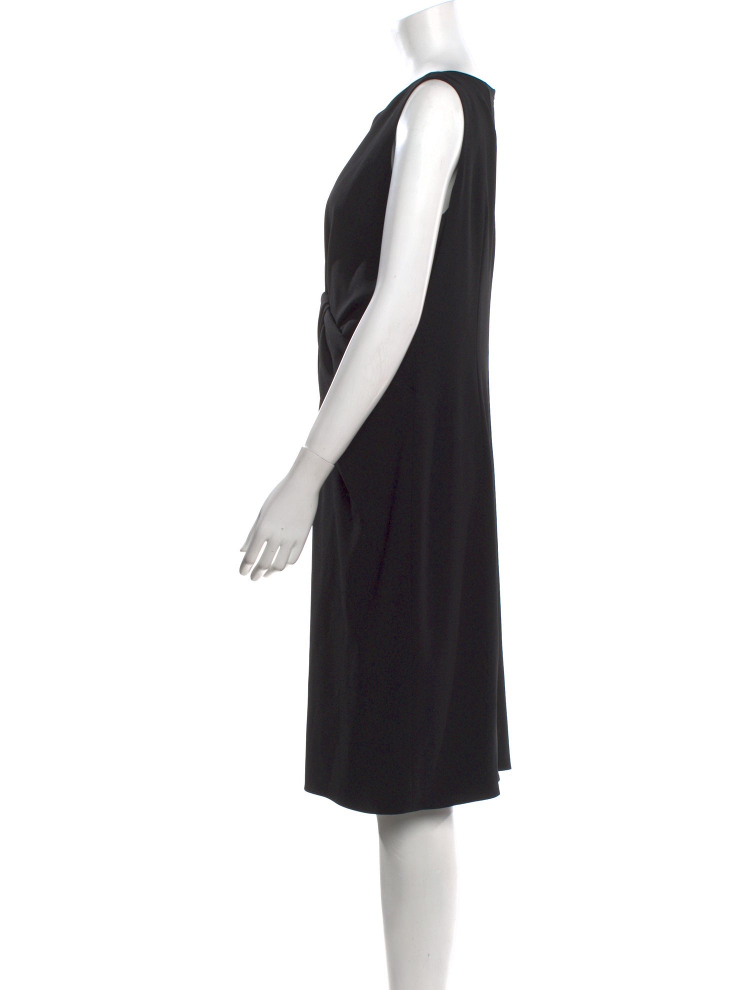 Paule Ka Bateau Neckline Knee-Length Dress