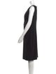 Paule Ka Bateau Neckline Knee-Length Dress