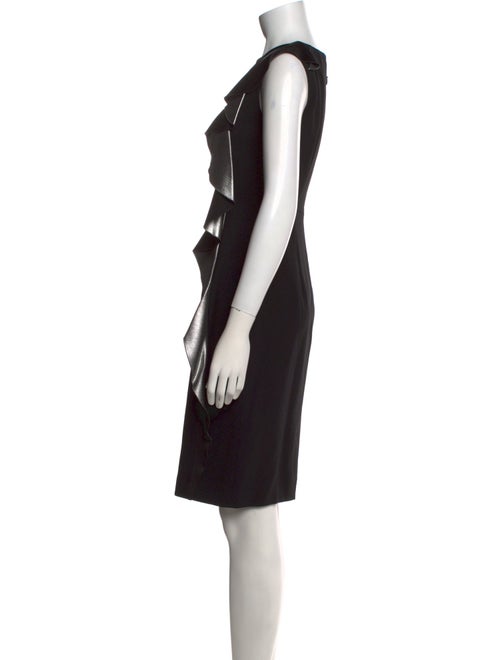 Paule Ka Bateau Neckline Knee-Length Dress