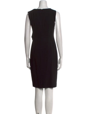 Paule Ka Bateau Neckline Knee-Length Dress