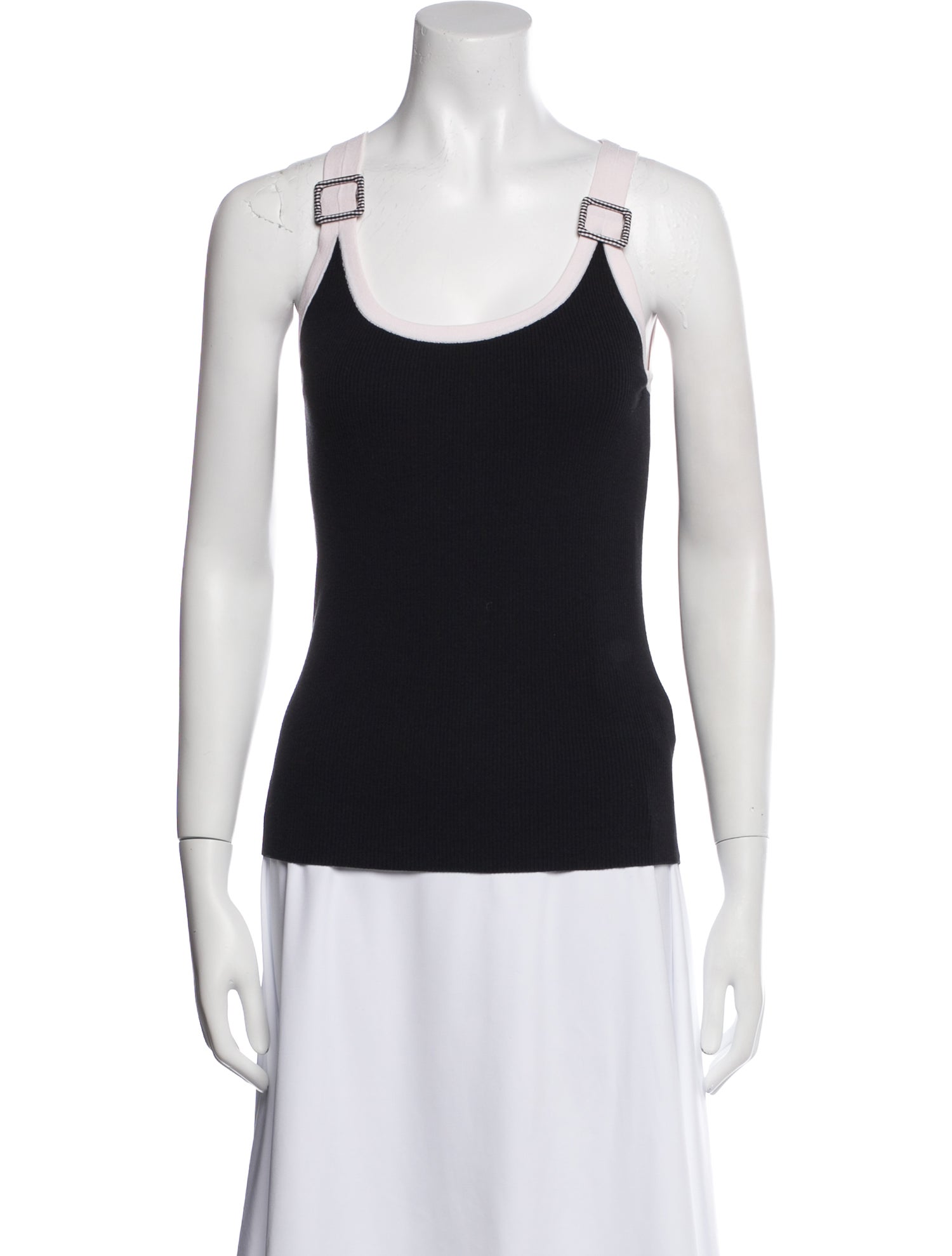 Paule Ka Scoop Neck Sleeveless Top