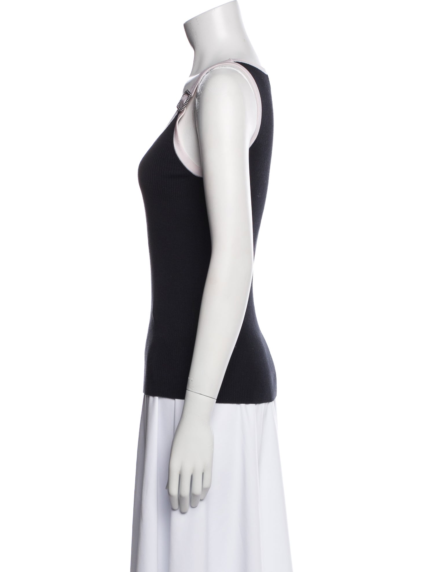 Paule Ka Scoop Neck Sleeveless Top
