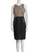 Paule Ka Lambskin Knee-Length Dress