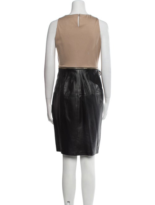 Paule Ka Lambskin Knee-Length Dress