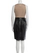 Paule Ka Lambskin Knee-Length Dress
