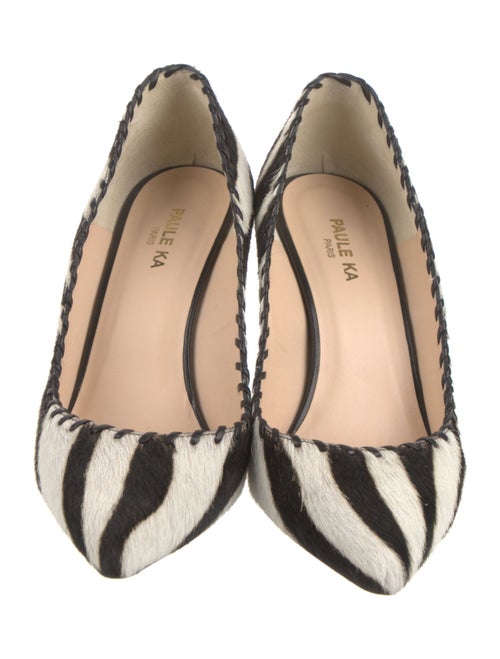 Paule Ka Ponyhair Animal Print Slingback Pumps