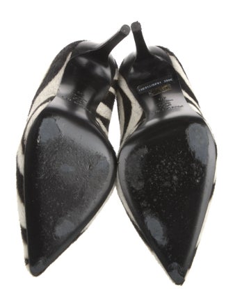 Paule Ka Ponyhair Animal Print Slingback Pumps