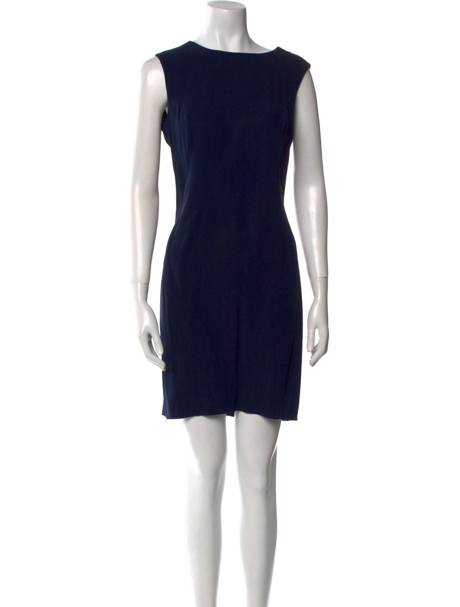 Paule Ka Bateau Neckline Knee-Length Dress