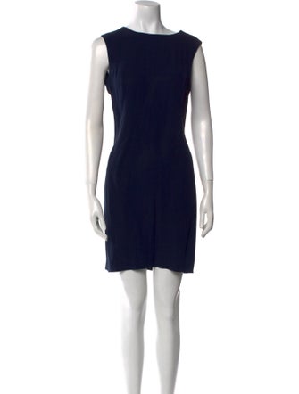 Paule Ka Bateau Neckline Knee-Length Dress