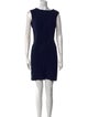 Paule Ka Bateau Neckline Knee-Length Dress