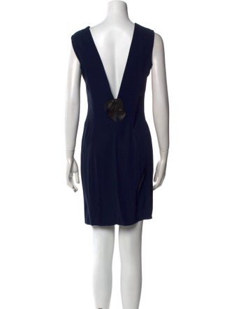 Paule Ka Bateau Neckline Knee-Length Dress