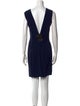 Paule Ka Bateau Neckline Knee-Length Dress