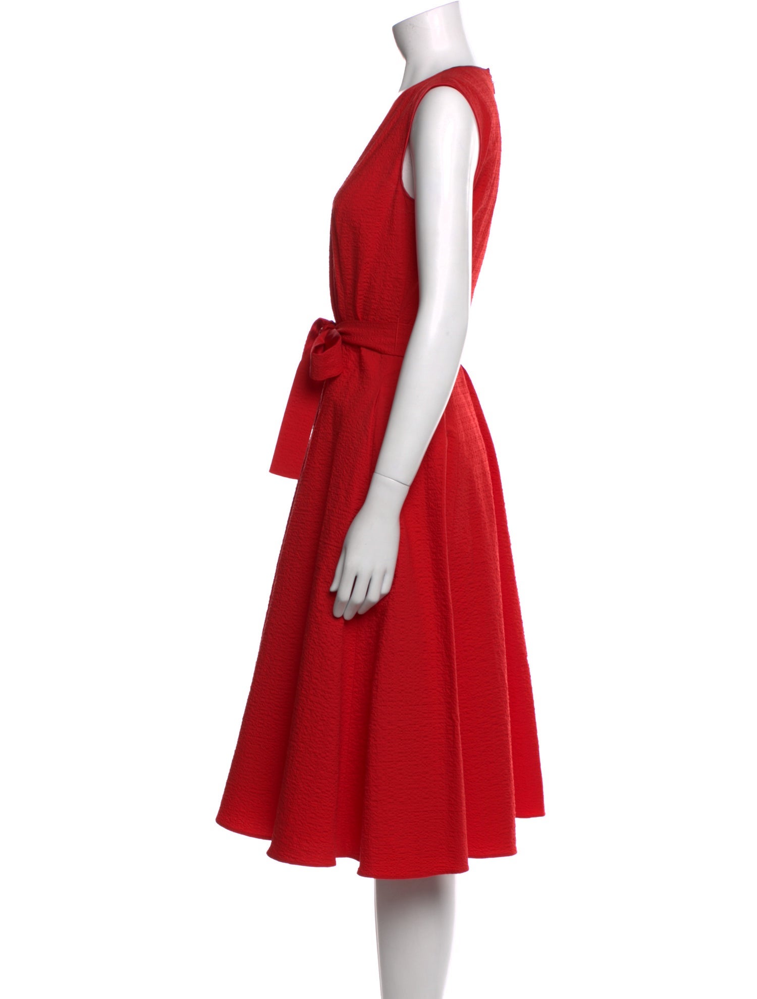 Paule Ka V-Neck Midi Length Dress