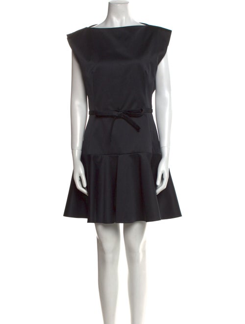 Paule Ka Bateau Neckline Mini Dress