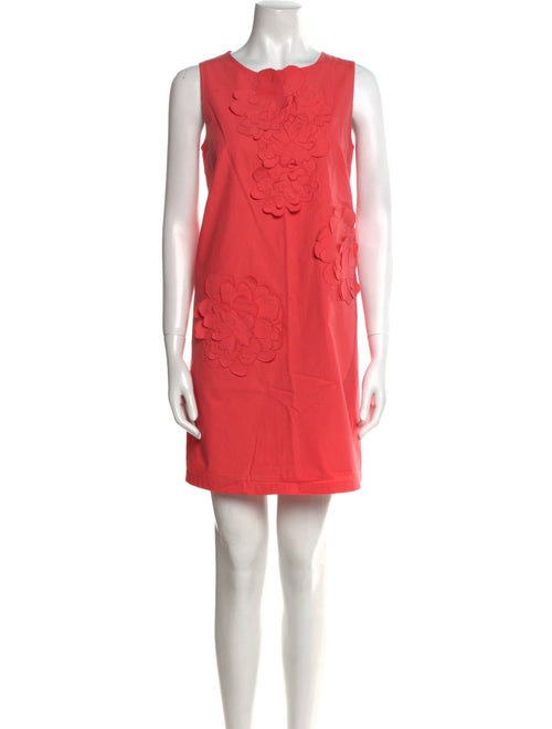 Paule Ka Scoop Neck Mini Dress