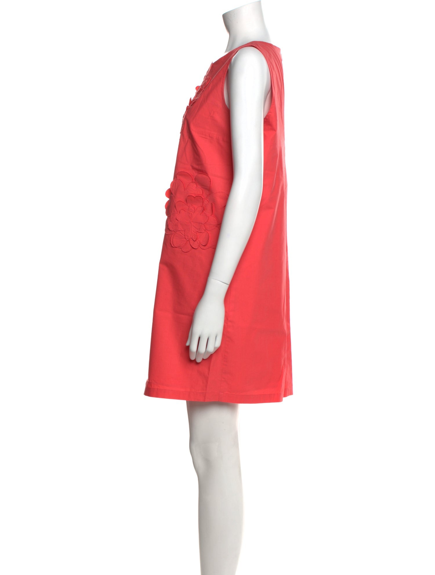 Paule Ka Scoop Neck Mini Dress