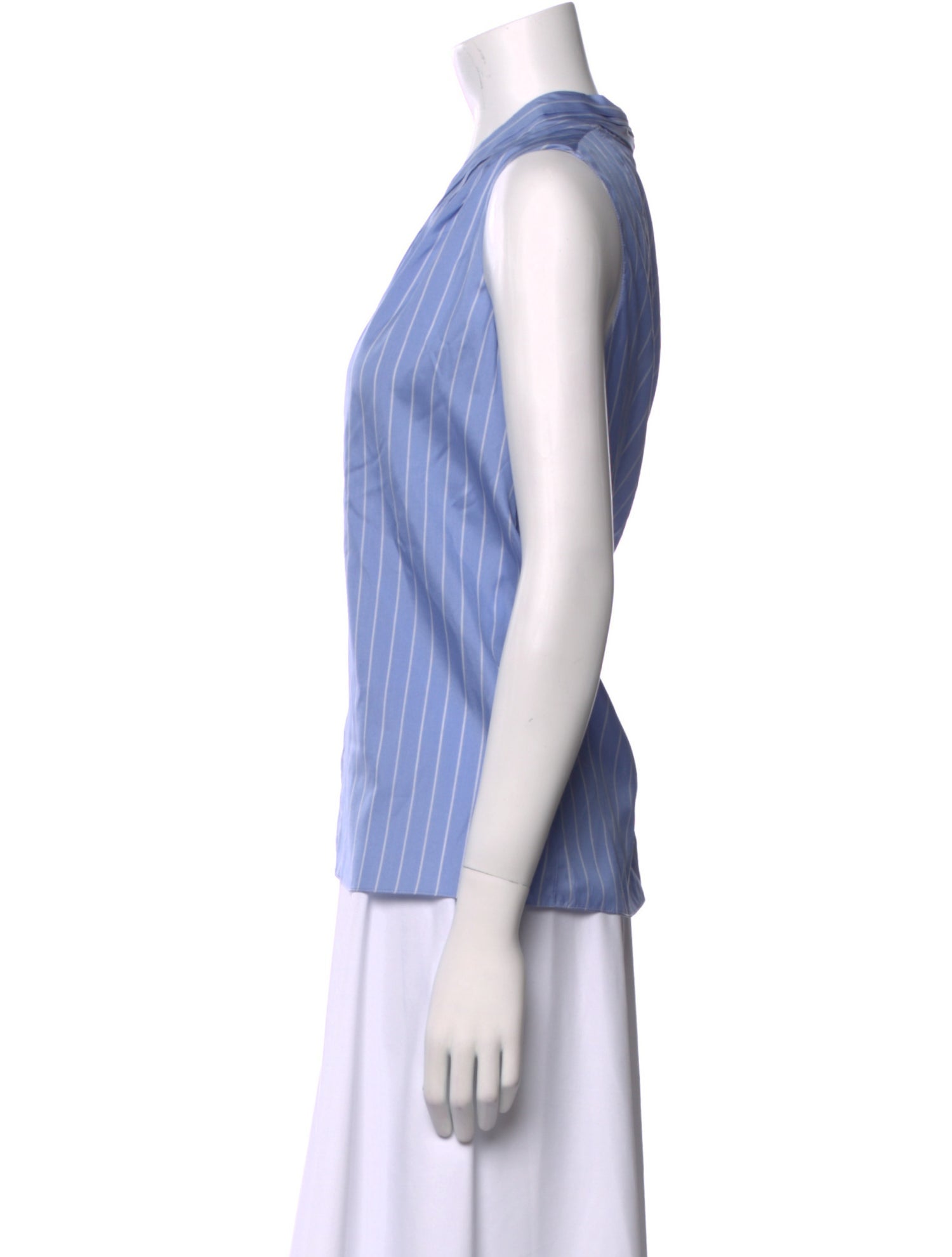 Paule Ka Silk Striped Button-Up Top w/ Tags