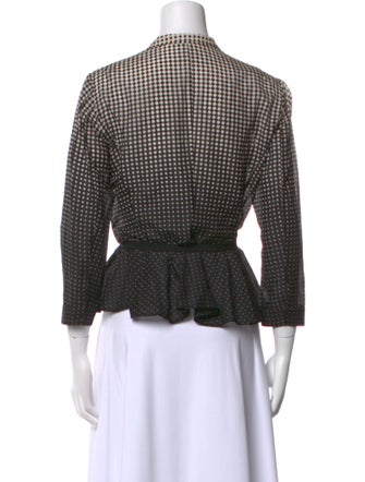 Paule Ka Polka Dot Print V-Neck Crop Top