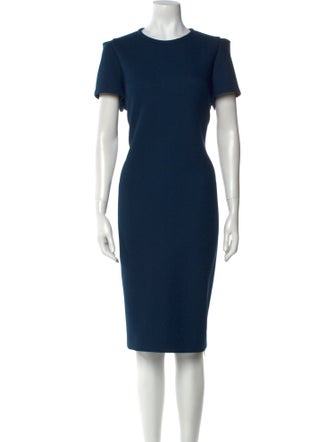 Paule Ka Crew Neck Midi Length Dress