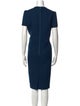 Paule Ka Crew Neck Midi Length Dress