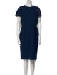 Paule Ka Crew Neck Knee-Length Dress