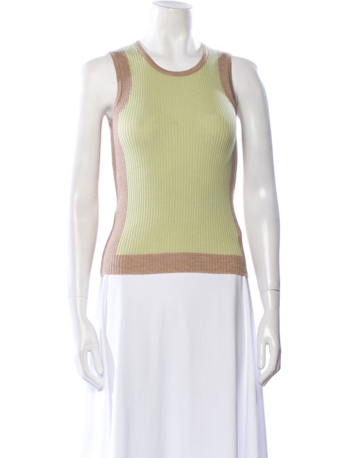 Paule Ka Merino Wool Colorblock Pattern Top