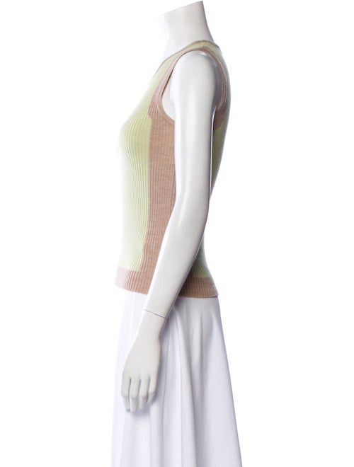 Paule Ka Merino Wool Colorblock Pattern Top