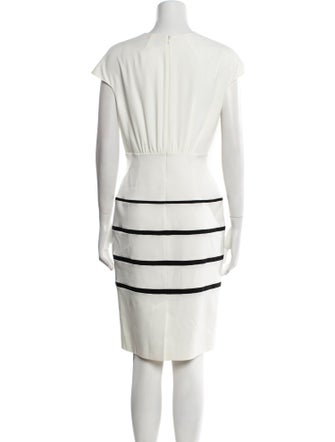 Paule Ka V-Neck Knee-Length Dress