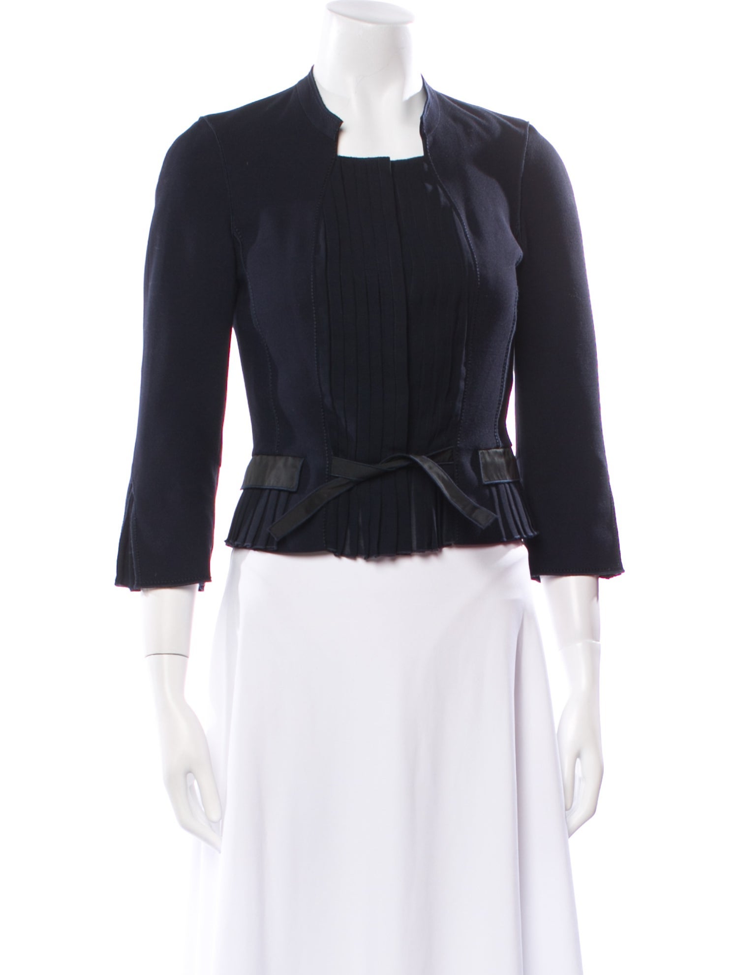 Paule Ka Pleated Accents Skirt Suit