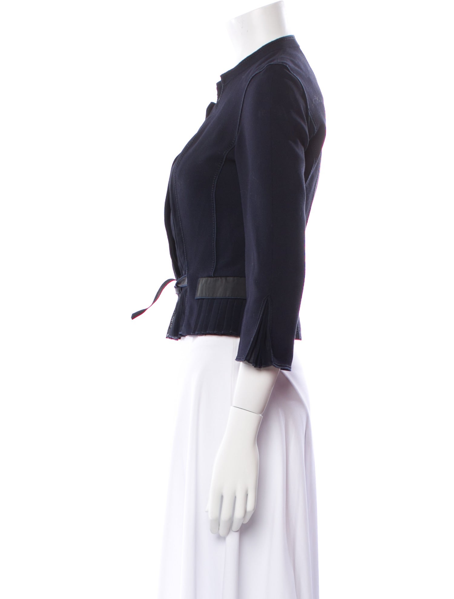 Paule Ka Pleated Accents Skirt Suit