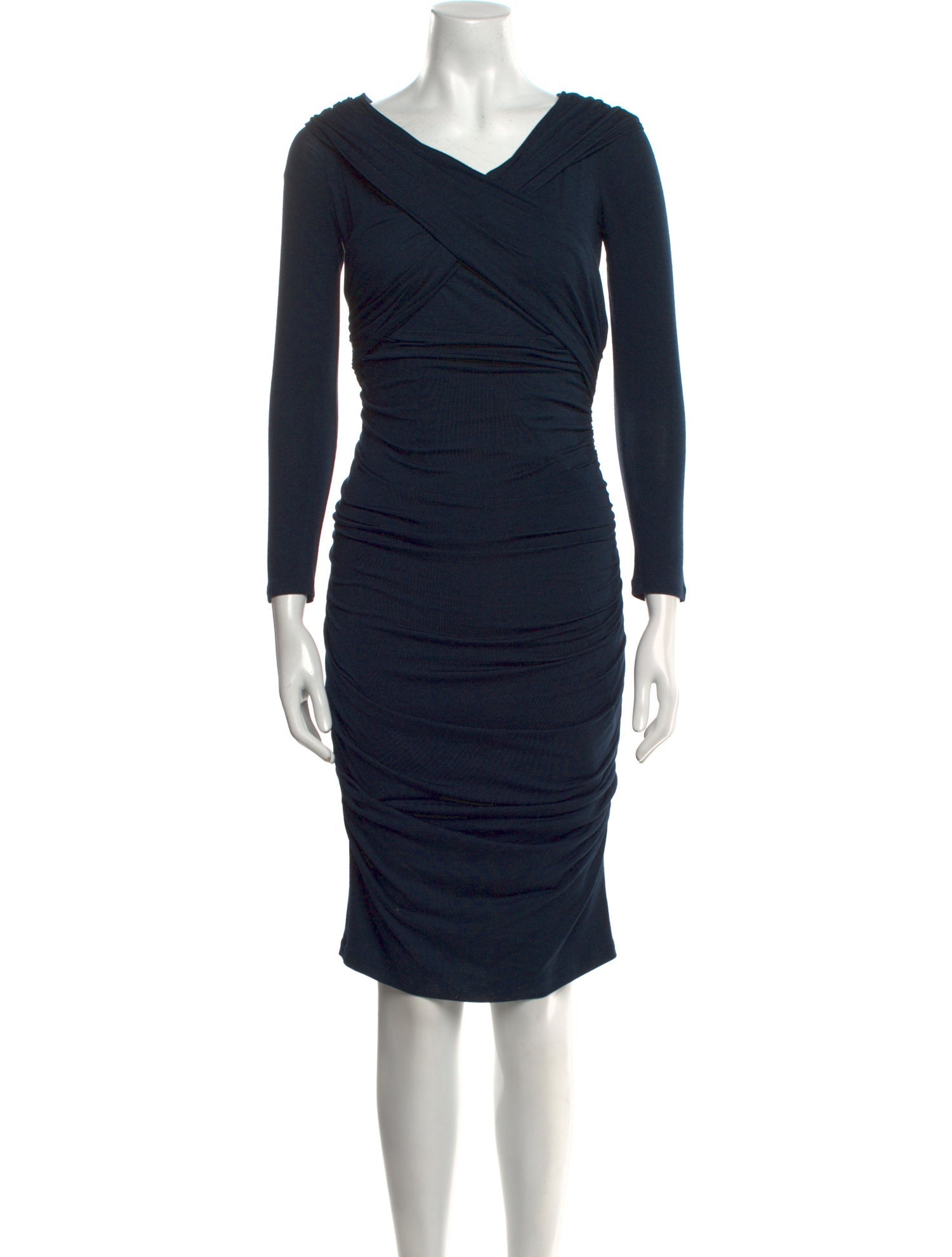 Paule Ka Virgin Wool Knee-Length Dress