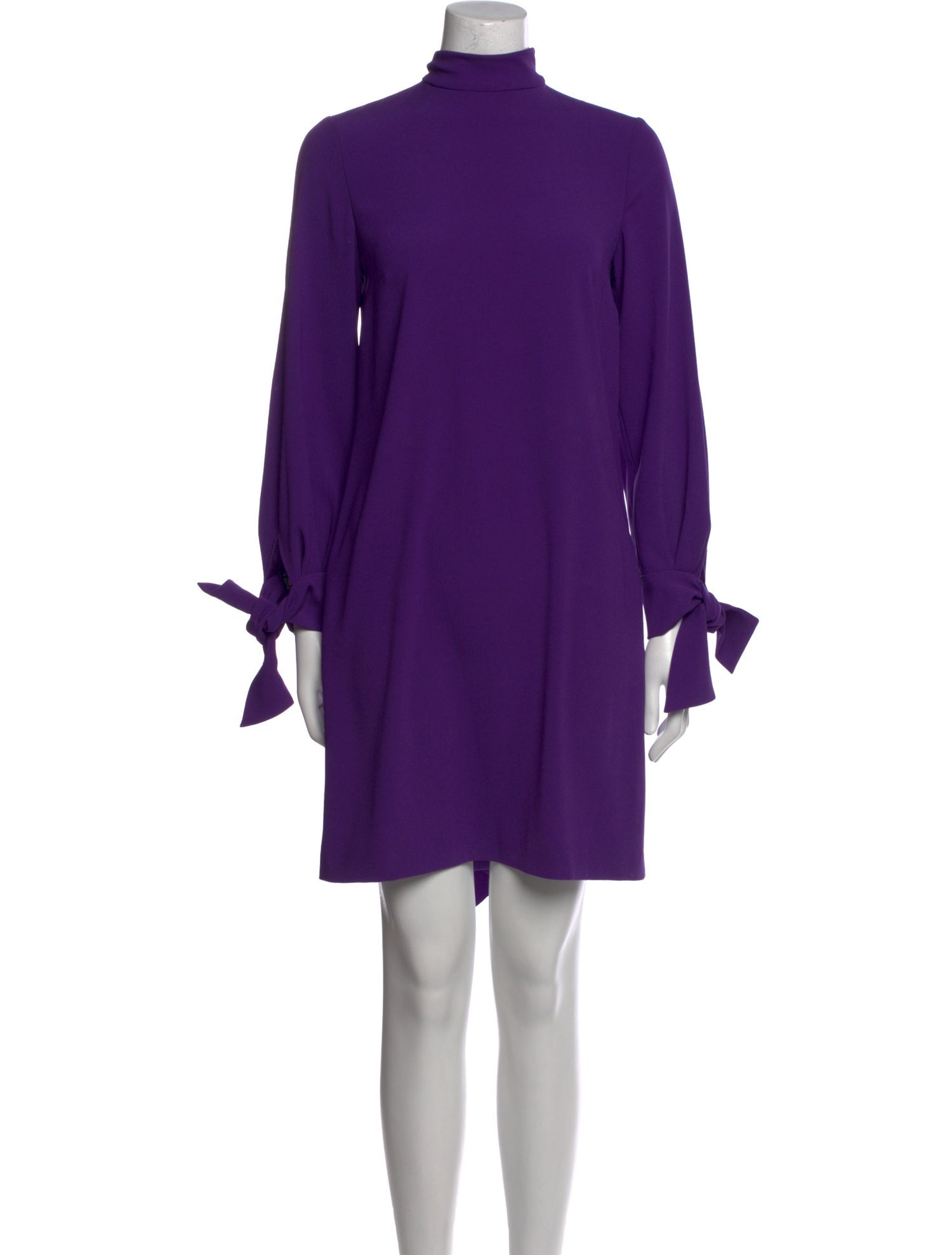 Paule Ka Mock Neck Mini Dress