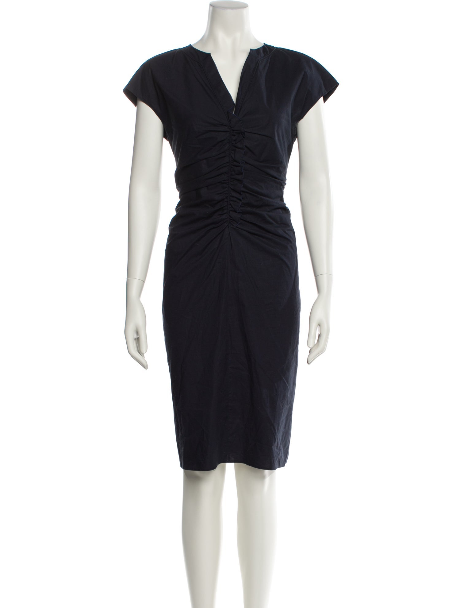 Paule Ka V-Neck Knee-Length Dress