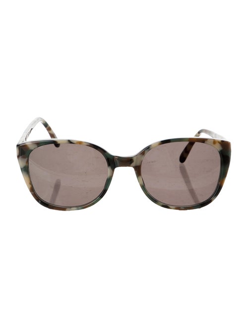 Prism Patterned Acetate Sunglasses Green