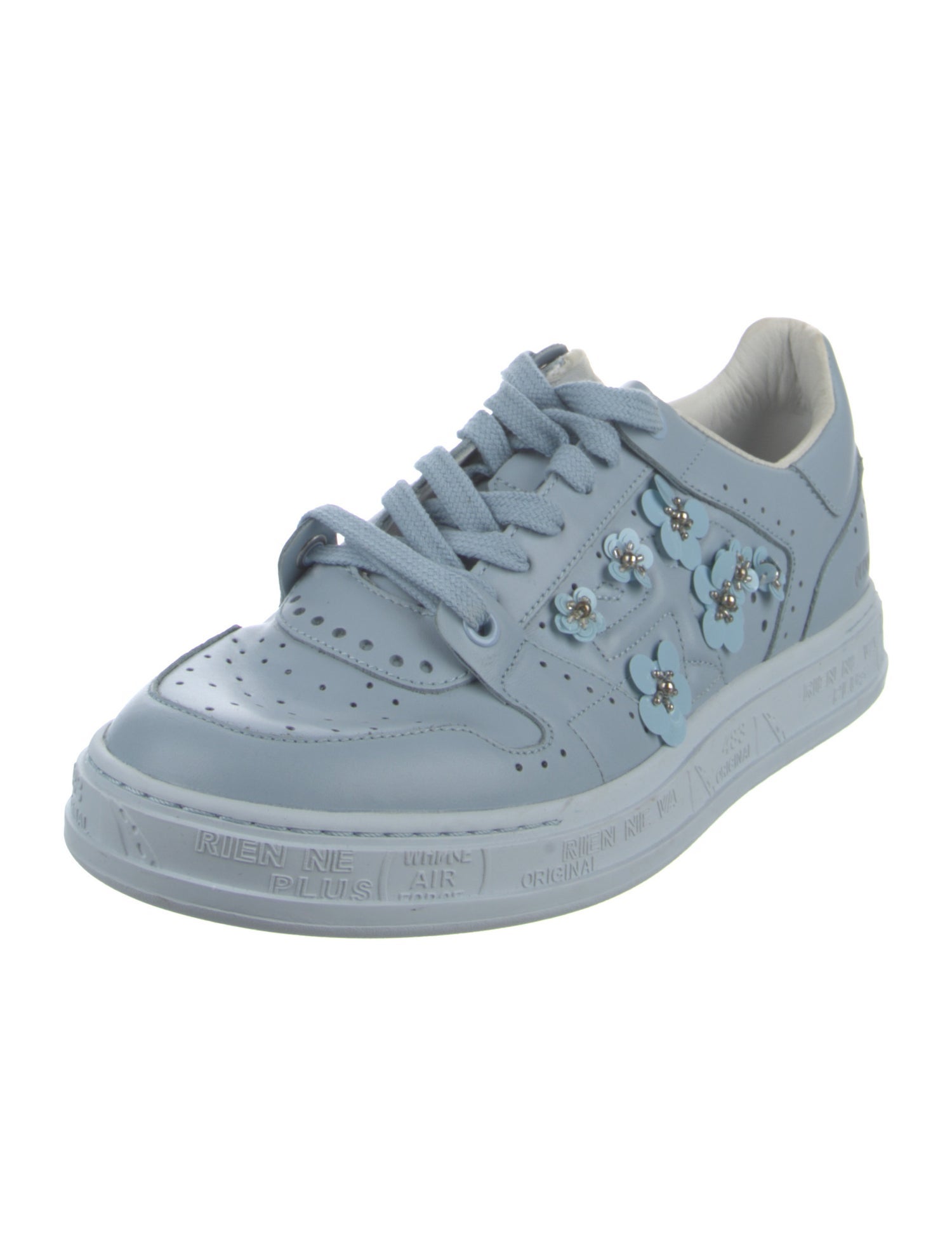 Premiata Leather Floral Print Sneakers